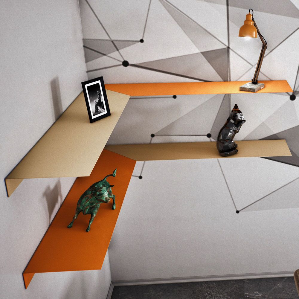 Westlake Mitered Floating Corner Shelf RAL Colors - Image 2